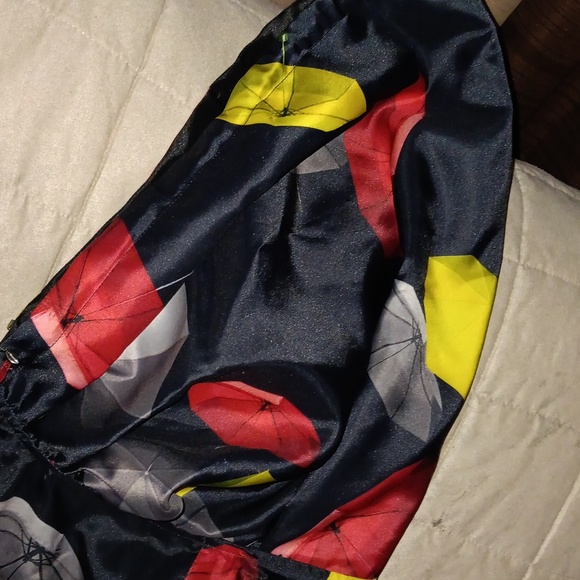 Reversible umbrella ☔ print raincoat w/hood NWT - Picture 11 of 12